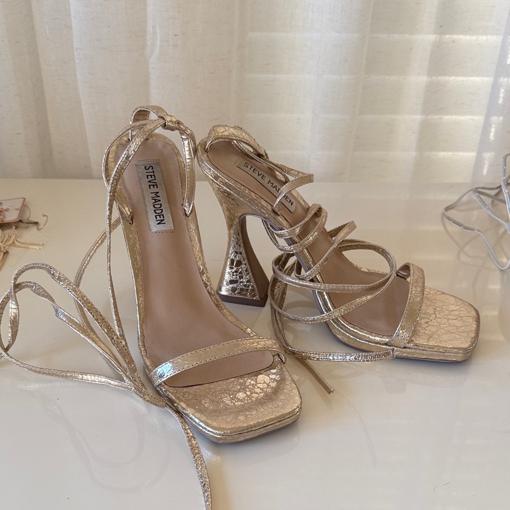 Steve Madden Lafayette Ankle Tie High Heel Sandals